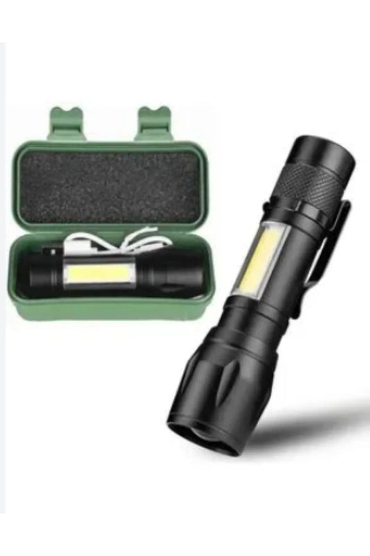 Ultra Güçlü 2500 Lumen USB Şarjlı COB LED Kamp ve Acil Durum Feneri