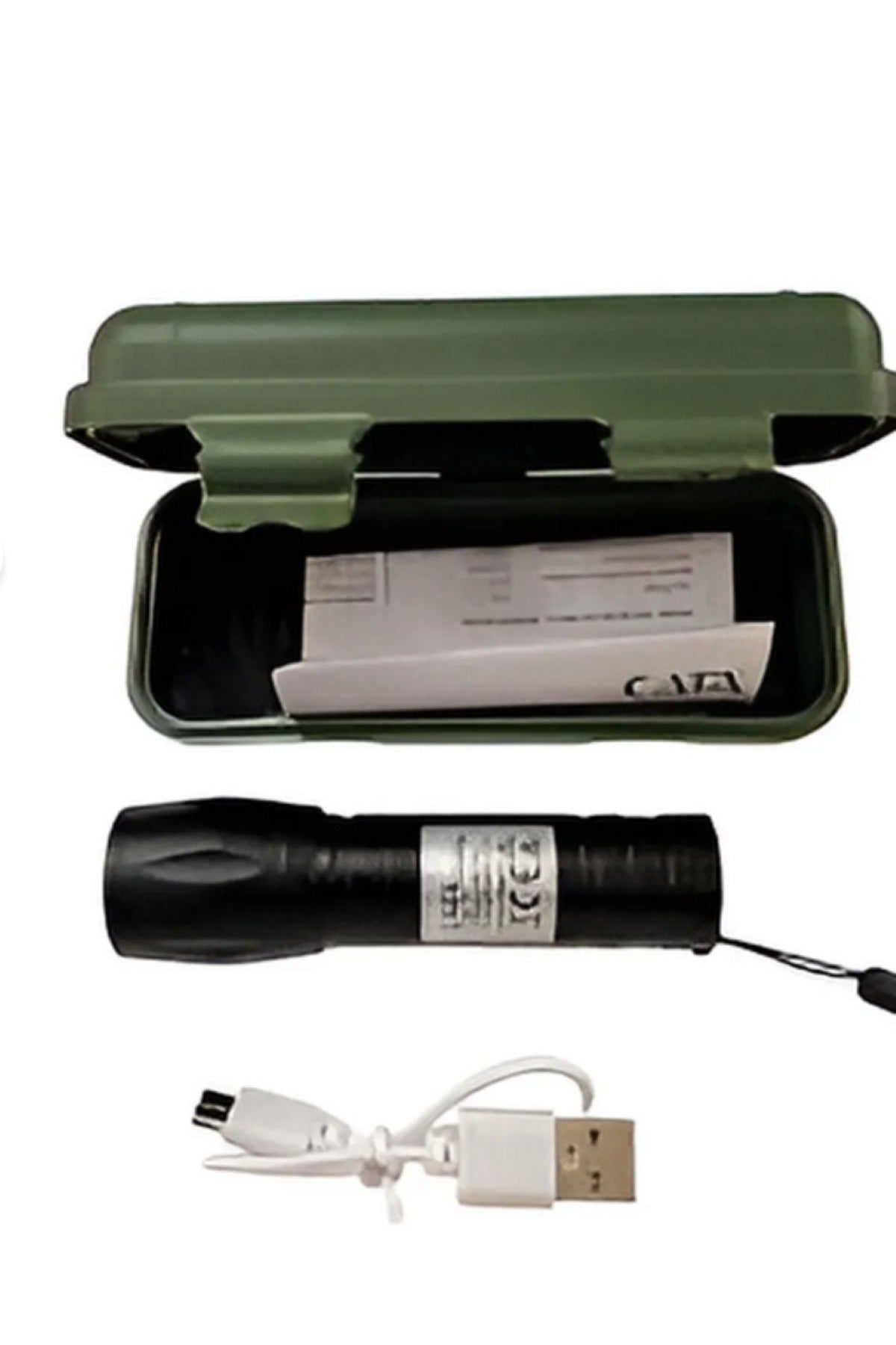 Ultra Güçlü 2500 Lumen USB Şarjlı COB LED Kamp ve Acil Durum Feneri