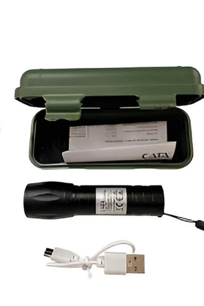 Ultra Güçlü 2500 Lumen USB Şarjlı COB LED Kamp ve Acil Durum Feneri