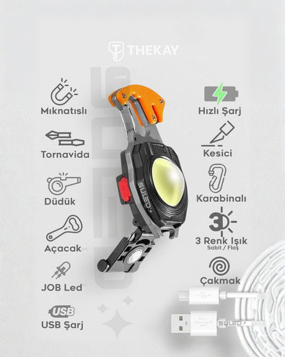 Hayat Işığı Pro | Mıknatıslı, Askılı, Suya Dayanıklı, Fonksiyonel Acil Durum Işığı