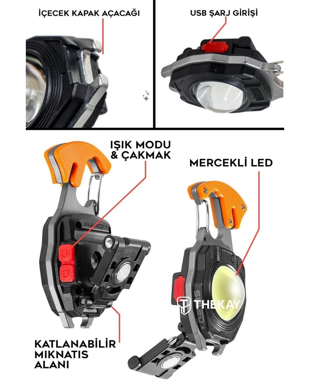 Hayat Işığı Pro | Mıknatıslı, Askılı, Suya Dayanıklı, Fonksiyonel Acil Durum Işığı