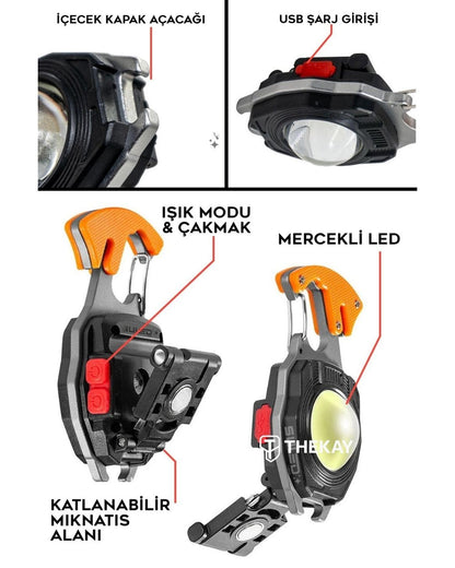 Hayat Işığı Pro | Mıknatıslı, Askılı, Suya Dayanıklı, Fonksiyonel Acil Durum Işığı