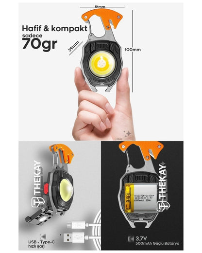 Hayat Işığı Pro | Mıknatıslı, Askılı, Suya Dayanıklı, Fonksiyonel Acil Durum Işığı